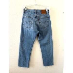 Levi's Premium Wedgie Straight Raw Hem Jeans Size 27